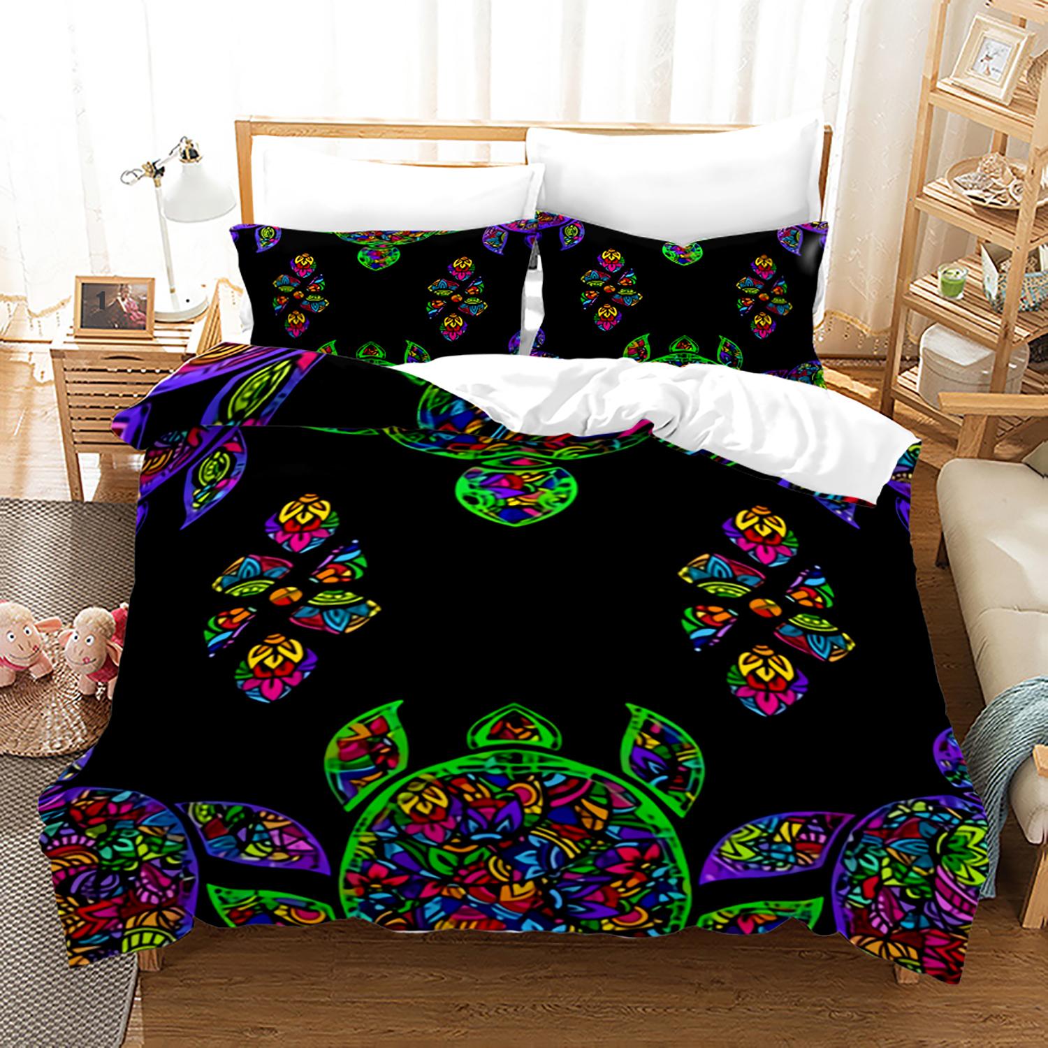 

Ocean Duvet Covers Blue Sea Turtle Comforter Cover Set Nautical Bedding Set For Kids Boys Girls Sea Dreamcatcher Animal Bedroom EU Single(135*200cm)3pcs