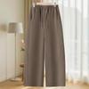 Velvet Winter Curved Blade Pants for Middle-Aged Women: Plus Size Slimming Wide-Leg Pants