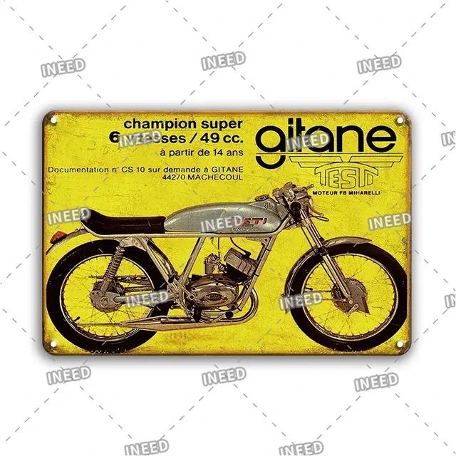 Vintage Motorcycle Metal Tin Sign Poster  Retro Wall Decor for Garage Home Room  INEED Metal Plate Accessories  Stickers