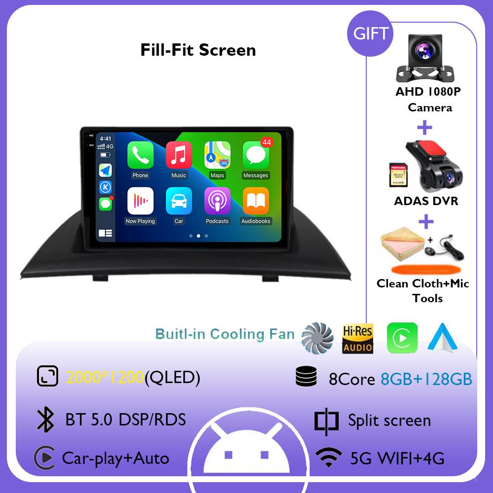 Android 14 For BMW X3 E83 2004 2005 20072008 2009 2010 2011 2012 Navigation GPS Auto CarPlay Radio Car Multimedia Video Player