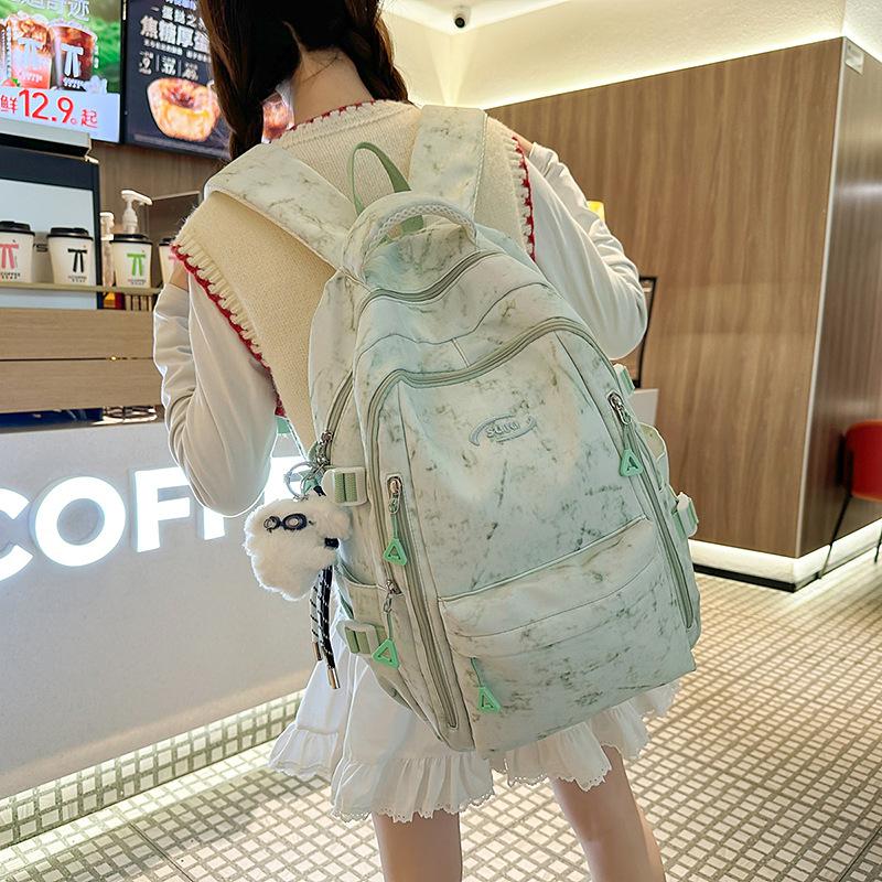 School bag 25 summer new simple large capacity junior high school students backpack travel computer bag female