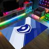 Portsmouth FC Design Kristall-Samt-Teppich Gemütlich Nicht?Rutschfester Teppich mit Aufdruck für Schlafzimmer Wohnzimmer Eingang