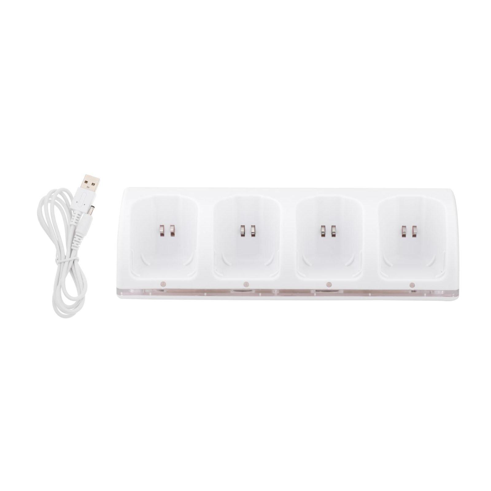 4-in-1 Charging Dock Station with USB Cable 4 Rechargeable Batteries Battery