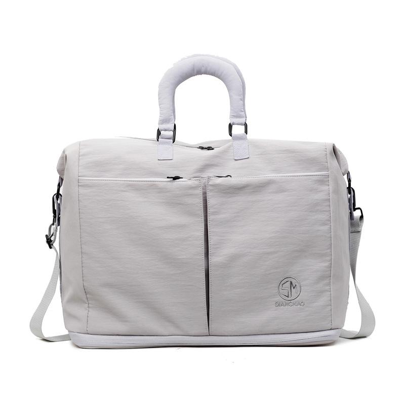 Large-capacity Casual Fitness Bag Women's Wet and Dry Separation Yoga Sports Bag Lightweight Simple Solid Color Travel Duffel Bag