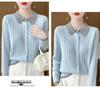 Women's Autumn Knitted Wool Cardigan with Doll Collar – High-End Fashion Sweater Coat
