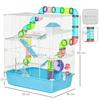 5-Tier Hamster Cage with Tubes, House, Water Tank and Wheel, 59x36x69 Cm
