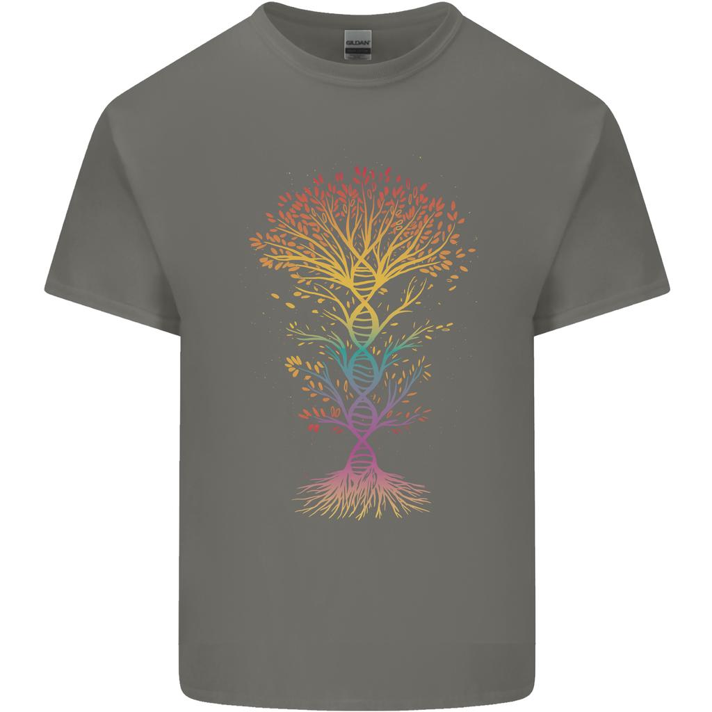 Colourful DNA Tree Biology Science Unisexs Light Cotton TShirt