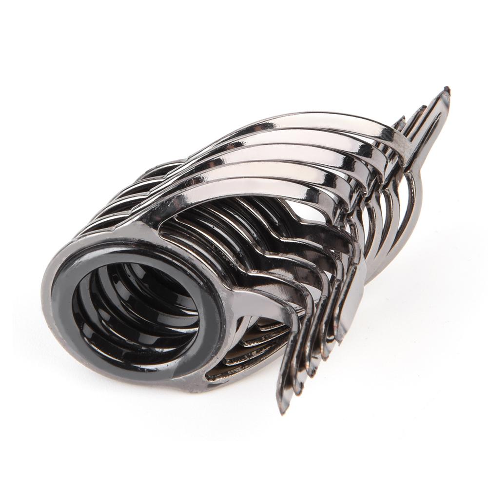 75 Stück Edelstahl Keramik Angelrutenführungs-Set Doppelfüße Ösenringe Für Meeresrute