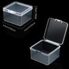 50 Stück Klare Klickdeckel Kunststoff-Aufbewahrungsboxen Stapelbarer Organizer Kleine Quadratische Boxen für Bastelbedarf Schmuck DIY Perlen Behälter Set