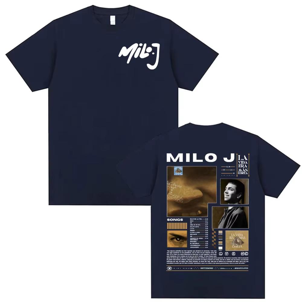 

Rapper Milo J Music Album 2025 Tour Merch T Shirts Fashion Hip Hop Street Pop Music T Shirt Men Women Casual Male Cotton Tshirt 3XL