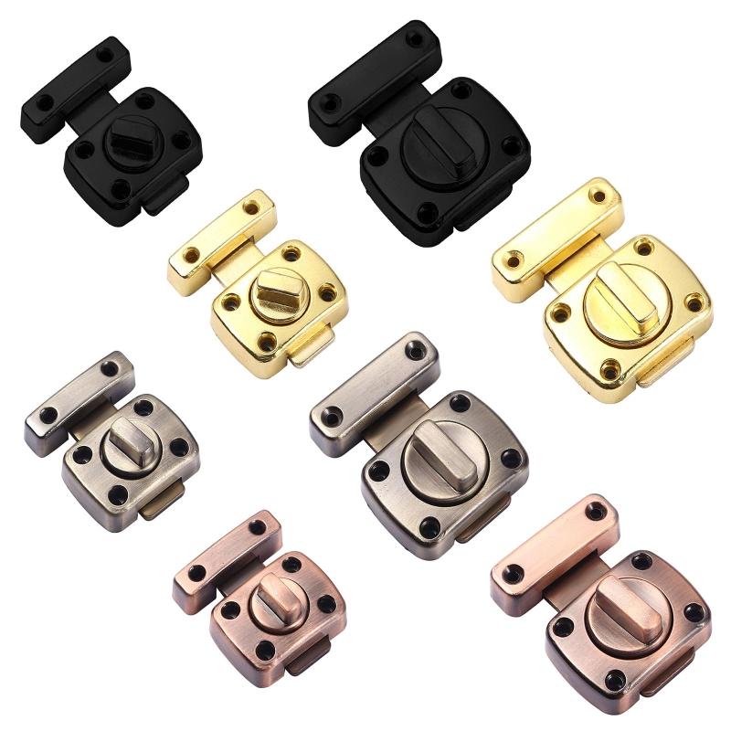 Safety Door Slide Latches Zinc Alloy Rotate Bolt Lock Gate Latches Privacy Catch for Latch for Cabinet Bathroom Toilet R