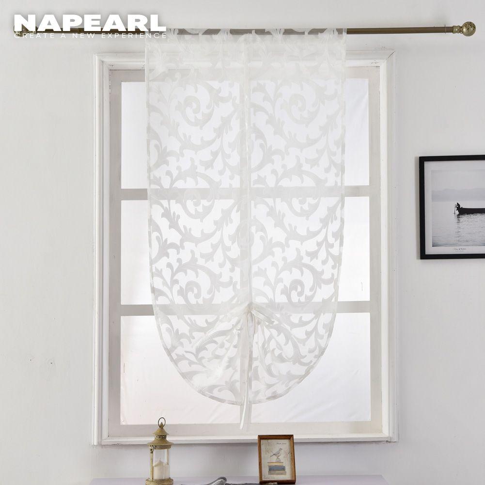 1 PC Napearl Stile europeo Moda fiore Finestra Casa Cucina Tessuto jacquard Tenda in tulle