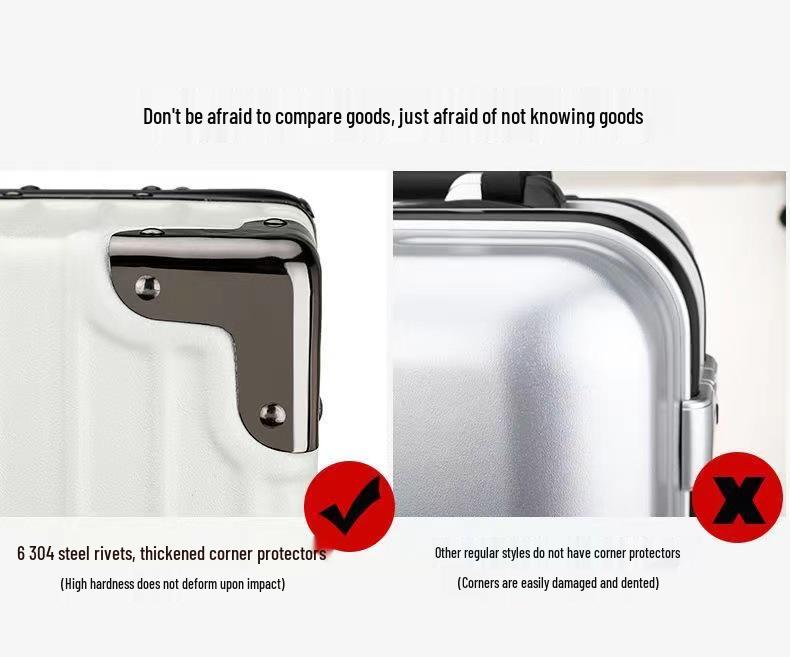 28" Women's Suitcase: Thick Aluminum Frame, Large Capacity, Silent Universal Wheels, Durable Travel Design. Logo Customization Available.