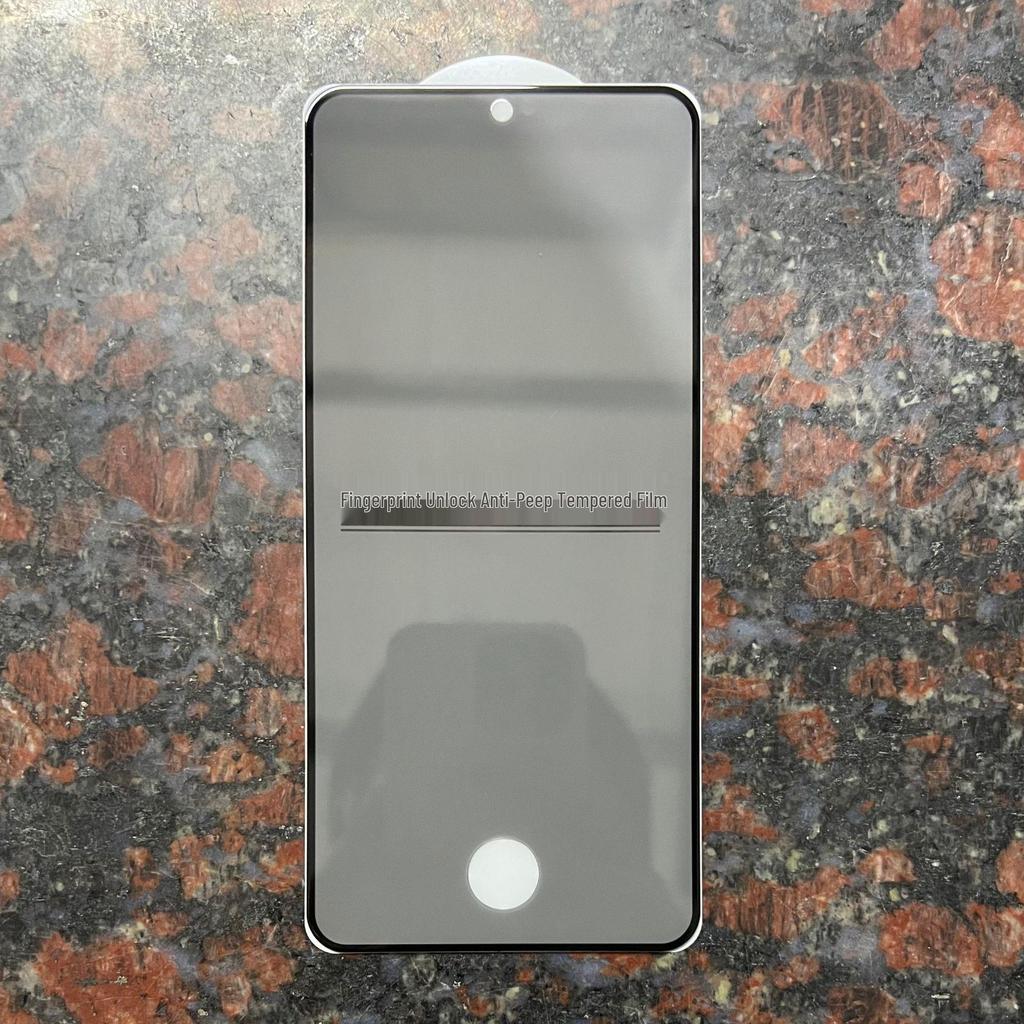 Explosion-Proof Privacy Screen Protector for OPPO Reno8/7 & Xiaomi 14 - Full Coverage, Fingerprint-Unlock Compatible Tempered Glass
