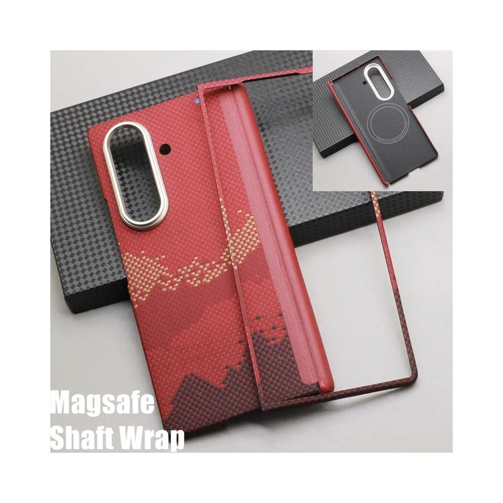 Business Sle Matt Hart Kevlar Aramid Kohlefaser Magnetische Handyhülle für Samsung Galaxy Z Fold 7 Magsafe Kabelloses Laden Stoßfest Schutzhülle