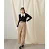 JILL by JILL STUART Marron Erica Thread Rib Knit Gray Women's Sweater,