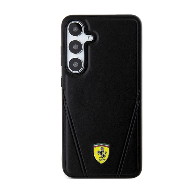 Ferrari Hot Stamp V Lines Magsafe - Etui Samsung Galaxy S24 (Czarny)
