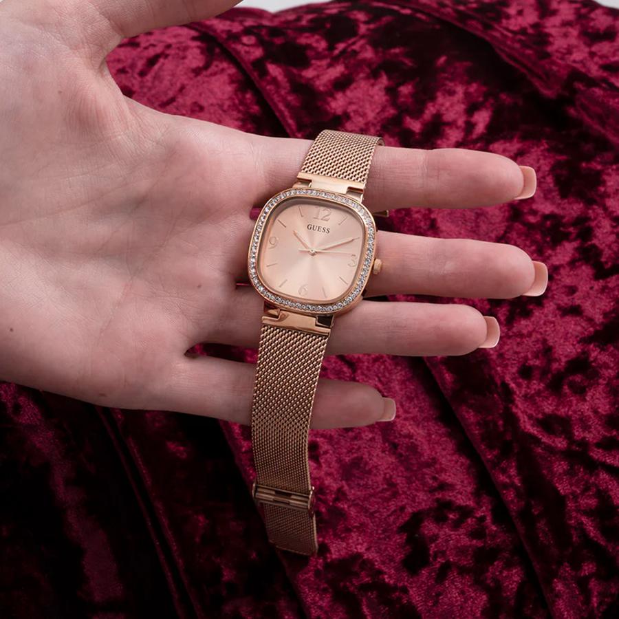 Guess Ladies' Quartz Watch, Stainless Steel Strap, Stainless Steel Case, Waterproof Quartz Movement, GW0354L3
