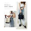 Gisele Tote Compartmented Canvas Mini Wide Solid x Bag, Small, Tote, Freestanding, Gusset, Simple, Two-Tone, Color, Women's (Gray Navy)
