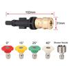 Kit de Acessórios para Lavagem de Carros de Alta Pressão para LAVOR Parkside Sterwins, Adaptador de Engate Rápido com 4 Bicos e Acoplamento de Aço Inoxidável