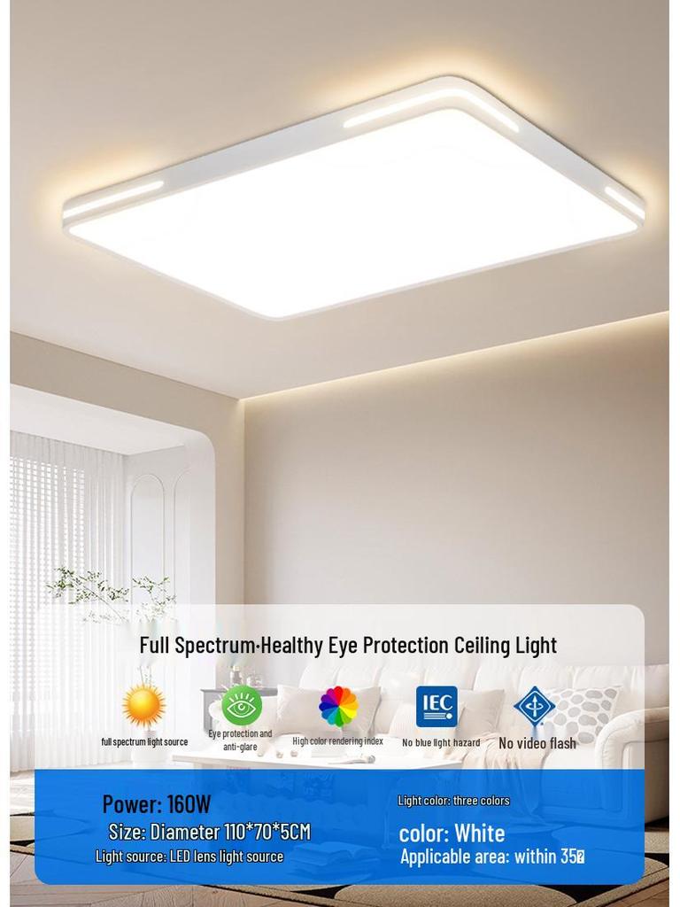 Ultra-Thin LED Ceiling Light 2025 - Full Spectrum Eye Protection, Super Bright Minimalist Design for Master Bedroom