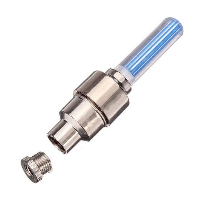 Cyklistický doplněk - Teamwin - LED světlo - Modrá barva - Pro ventil kola - Světelný efekt