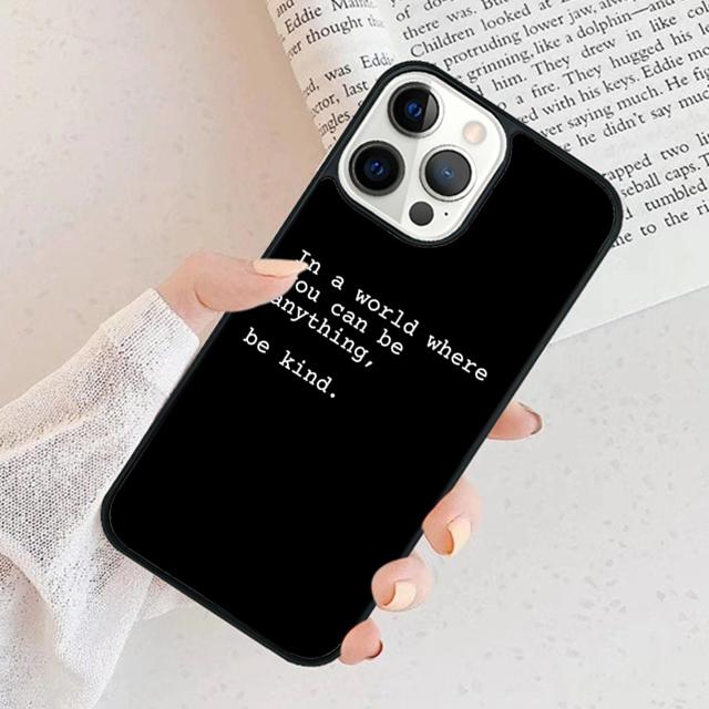 Be Kind Phone Case For iPhone 17 Air 15 16 Cover  11 13 14 Pro Max 12 Plus Max Fundas