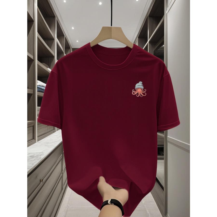 Men's Summer Fashion Casual Loose Plus-Size Dream Letter Print Sports Crew Neck Short Sleeve T-Shirt