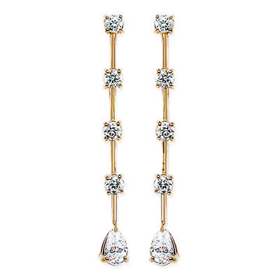 [E1073] - Gold Plated 'Lumina' Golden White Sleepers - 40 Mm