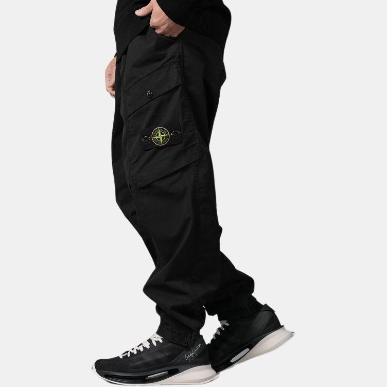 STONE ISLAND Logo Patch Tapered Leg Trousers K1S153100016S0010V0029