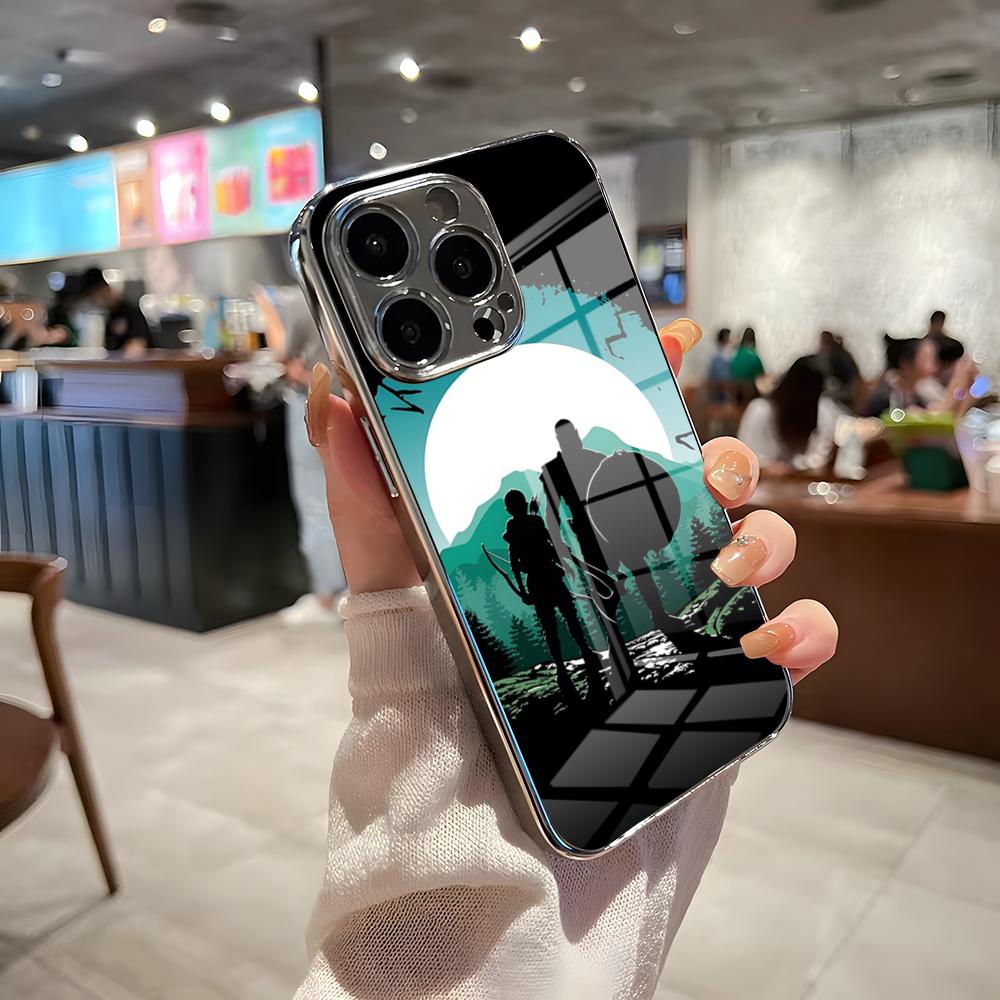 God Of Wars Phone Case For IPhone 17 Pro Max 15 Pro 16 14 Plus 12 13 Mini 11 Pro Shockproof Electroplated Glass Cover