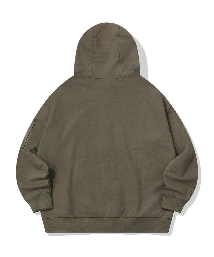 Episode Untitled Symbol Match Pigment Zip-Up Hoodie_Khaki