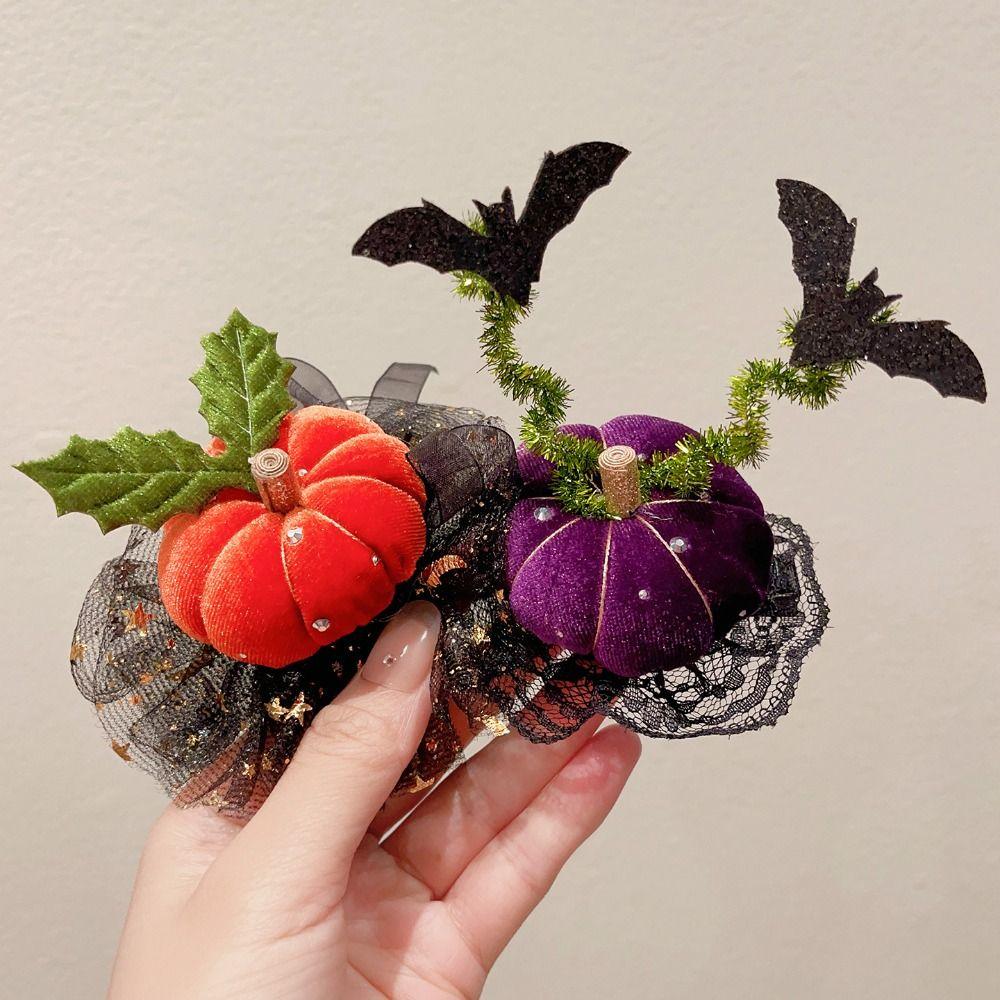 Y2K Halloween Hair Clip Ghost Bat Duckbill Clips Fashion Pumpkin Hair Clips Girl