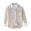 Men's Linen Long-Sleeve Shirt, Spring/Summer New Style, Breathable Tencel, High-End Casual Shirt Jacket, Trendy