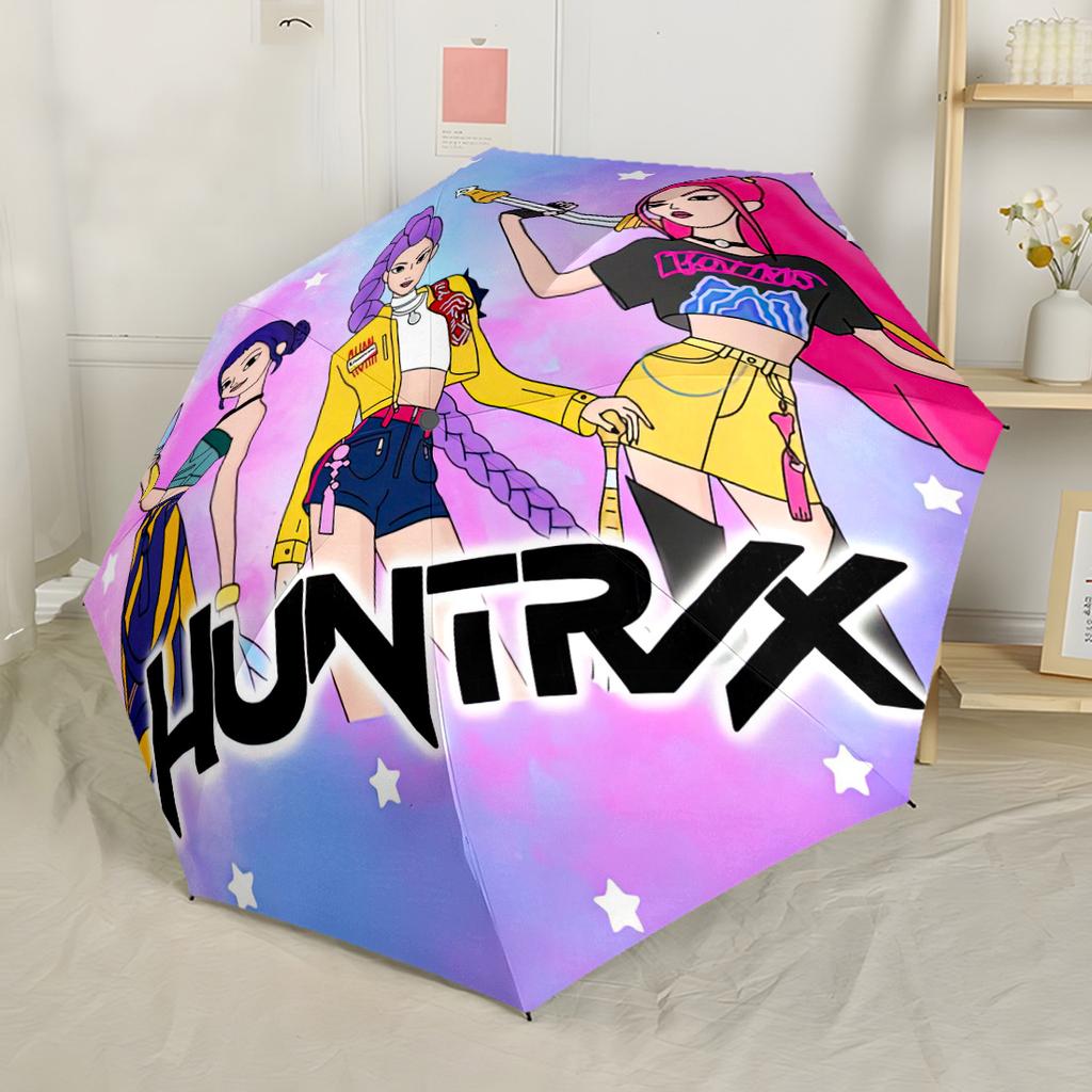 Huntrvx: Future Stars Shine Bright Portable Automatic Umbrella Compact & Durable 8-Rib Design weight Travel Essential Fashion Lovers
