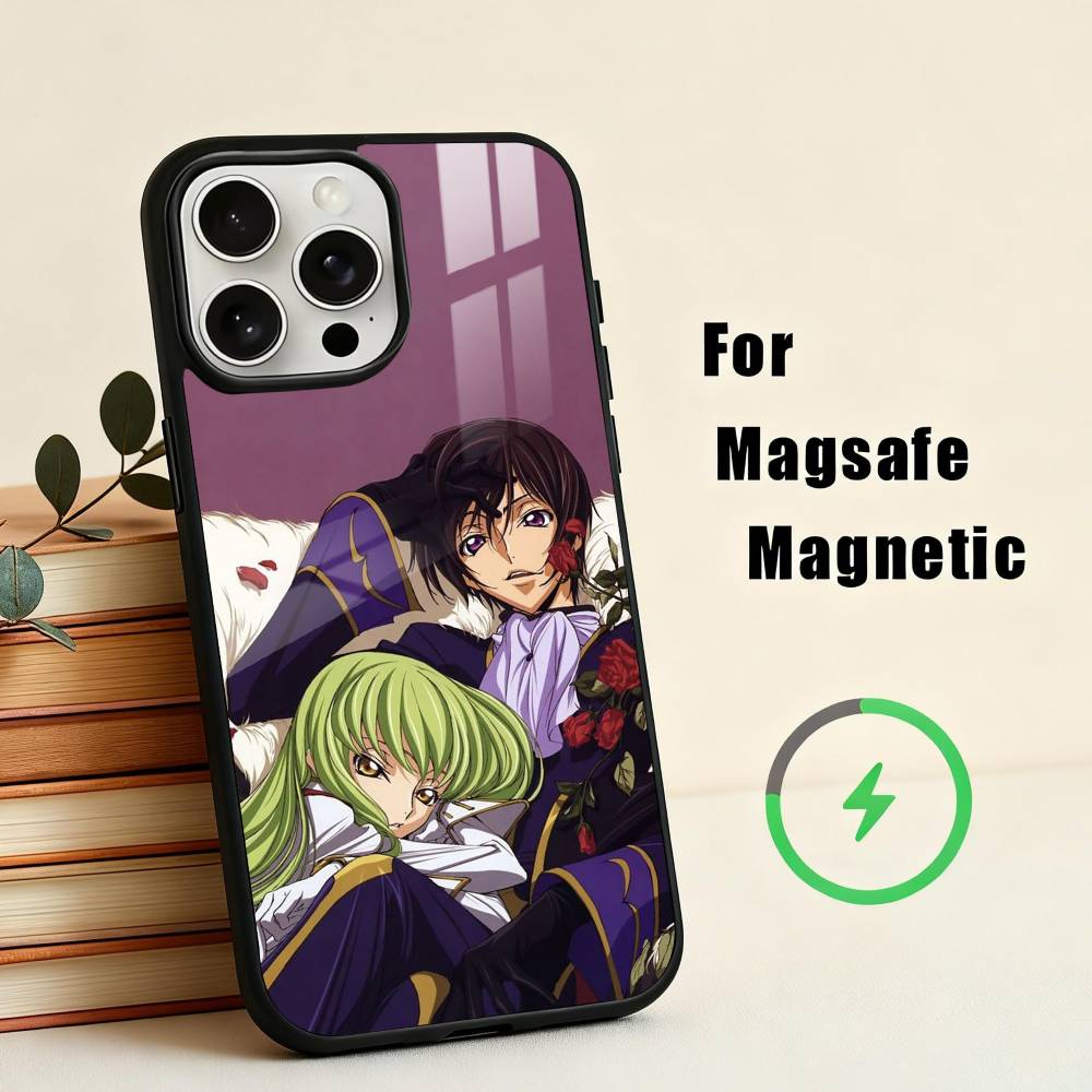 

Японское аниме C-Code G-Geass Чехол для телефона для iPhone17,16,15,14,13,12,11 Plus,Pro Max Магнитный для Magsafe Беспроводная зарядка iPhone11PRO