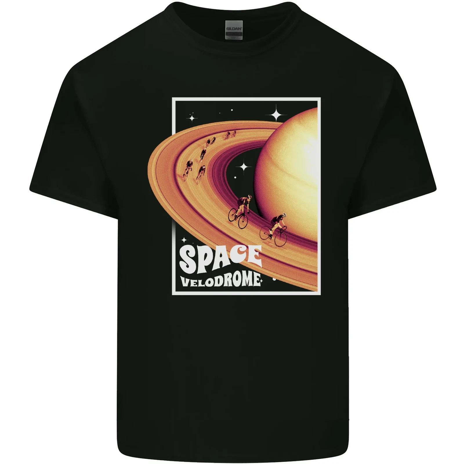 Space Velodrome Cycling Cyclist Bicycle Kids T-Shirt Childrens XL