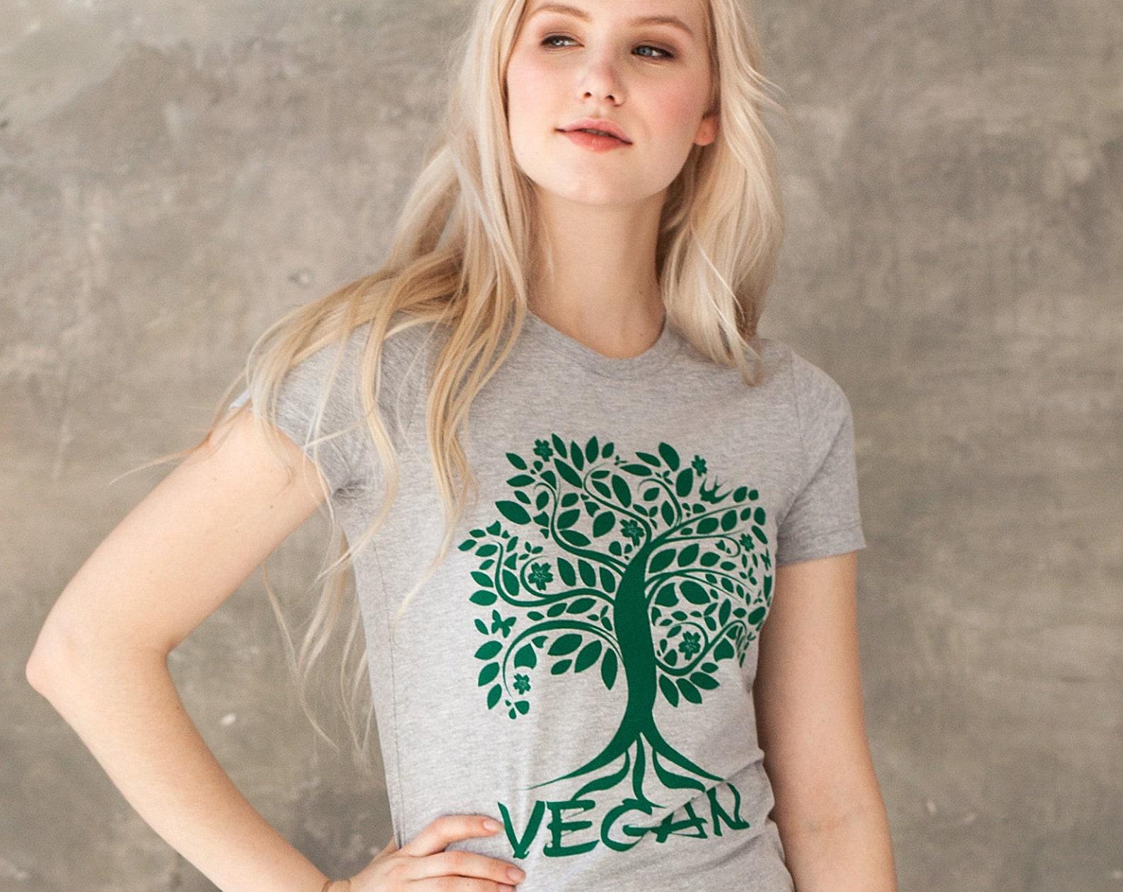 Vegan Tree of Life Fitted T-Shirt 4XL