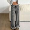 Women Casual Loose Striped Pants Drawstring Pants
