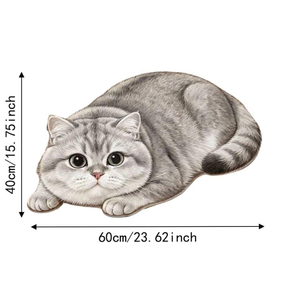 Non-Slip Home Decor Carpet Anti-fouling Cartoon Carpet Soft Cat-Shaped Area Rug  Bedrooms