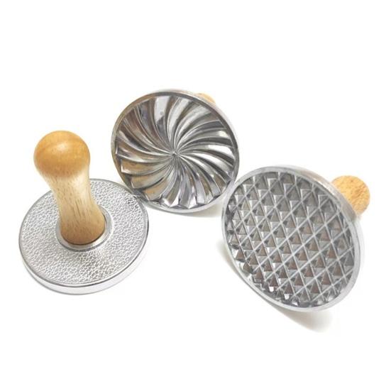 Штамп для печива Нержавіюча форма-вирізка для печива Прес для імбирного печива з дубовими ручками Багаторазові тиснення для печива для домашнього випікання печива та випічки