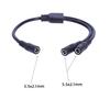 DC5521 Y Splitter Power Cable 5.5mmx2.1mm 1 Female to 2 Male  for LED Lights Power Extension Cable 30cm/11.81in