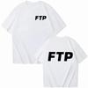 2025 Ftp Printed Tshirts Unisexs and Womens Harajuku Rap Styles Music Round Neck Short Sleeve Casual Loose Clothes