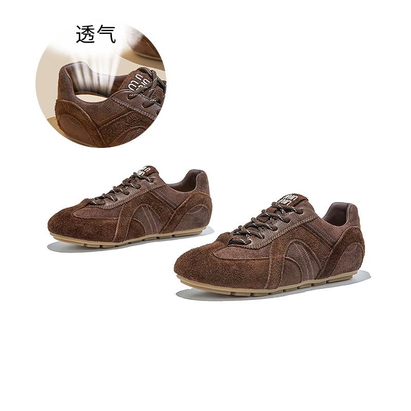 Wulacao Pigskin Insole First Layer Cowhide Women's Autumn New Flat-bottomed Sports Women's Shoes
