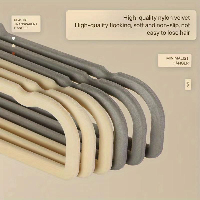 10-Pack Velvet Pants Hangers, Multi-Functional Non-Slip Polished Finish, Traceless Space-Saving Wardrobe Organizer for Adult Trousers