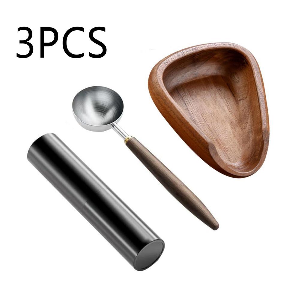 Multifunctional Wooden Coffee Bean Dosing Cup and Light Spray Bottle Barista Set for Enhance Brewing Coffee Experience
