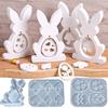 3D Rabbit Silicone Mold DIY Easter Mushroom Egg Hanging Pendant Craft Making Plaster Resin Casting Molds Home Dec Bunny Art Gift