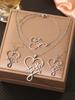 New Design Women's Stainless Steel Gold Plated Zircon Christian Inspirational Wedding Engagement Religious Faith Heart Necklace
