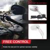 WOWTK Chrome L & R 8mm Rearview Mirrors for Harley FLSTC FXDB Dyna FXDF FLSTF