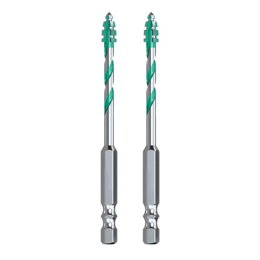 Multi-Material Bits Drill Bits Home Improvement Workshop Tasks Four-edge Serrated Glass Wood Metal Tiles Versatile Compatibility